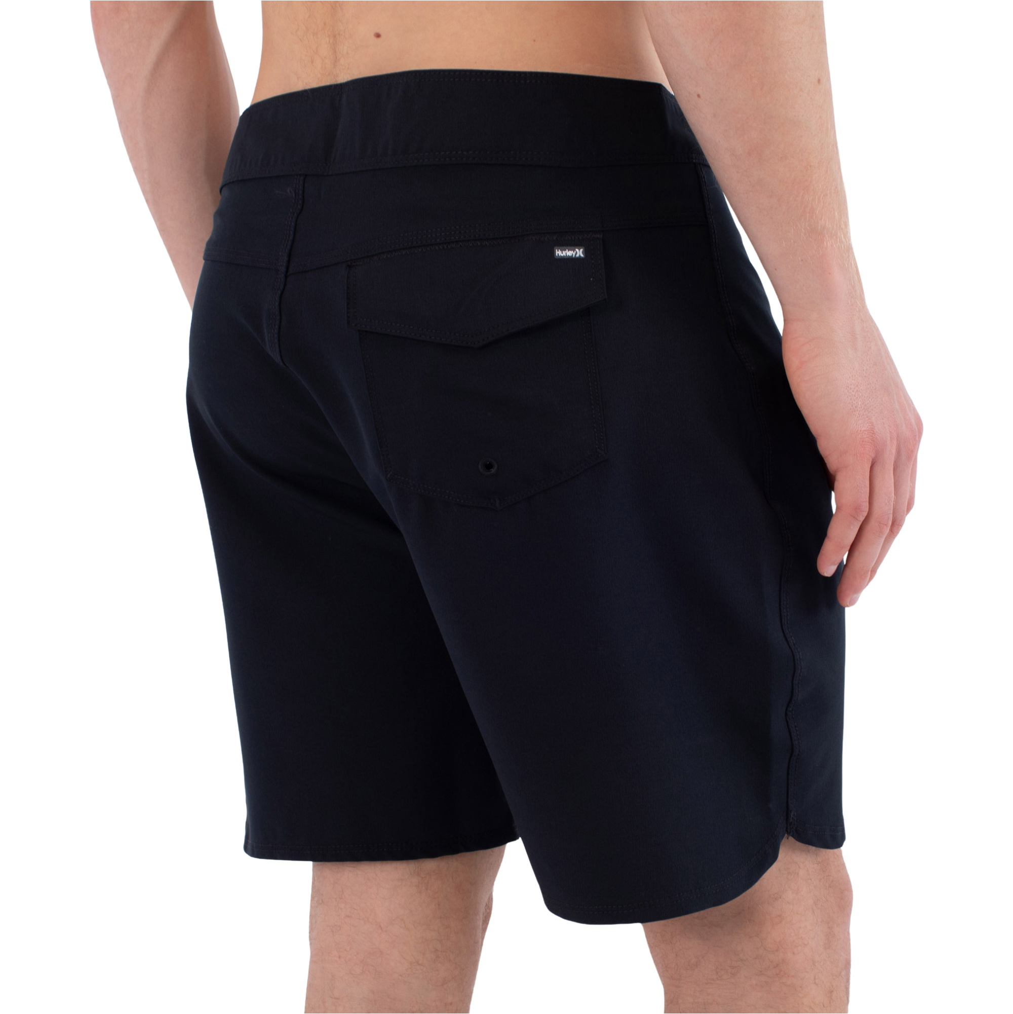 2026 Hurley M&auml;nner Phantom O&O Solide 18' Boardshorts MBEU00001 - Black
